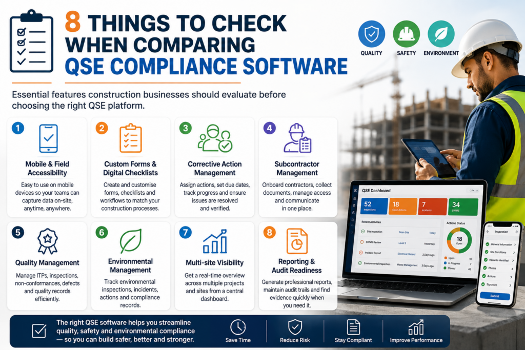 visual representation of 8 Things to Check When Comparing QSE Compliance Software