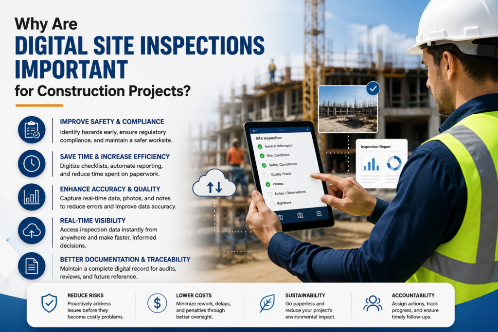 infographic explaining Why Are Digital Site Inspections Important for Construction Projects?