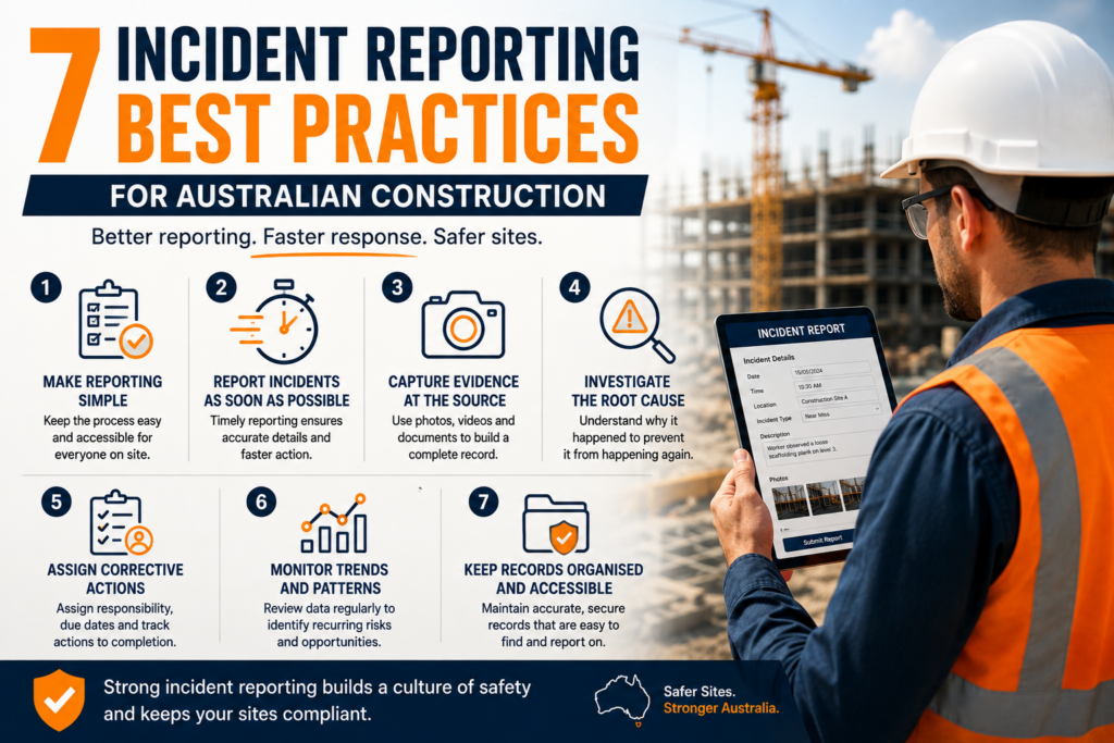 image representation of 7 Incident Reporting Best Practices for Australian Construction