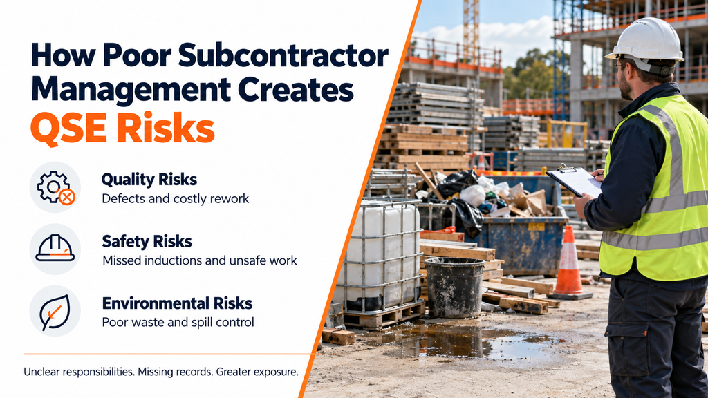 visual representation of How Poor Subcontractor Management Creates QSE Risks