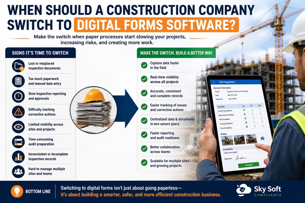 visual representation of When Should a Construction Company Switch to Digital Forms?