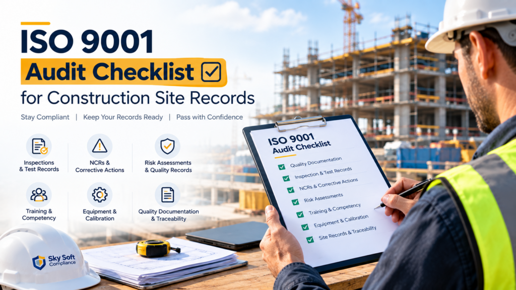 ISO 9001 Audit Checklist for Construction Site Records